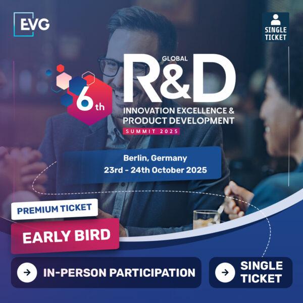 IN-PERSON Participation | Premium Single Ticket | 6th Global R&D Innovation Excellence And Product Development Summit 2025