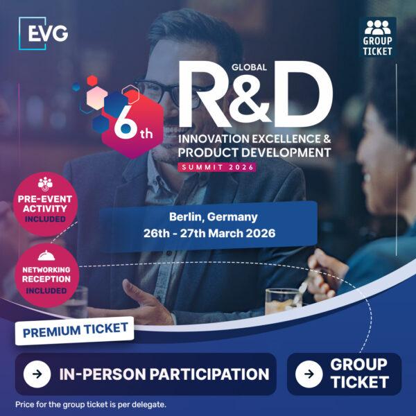 IN-PERSON Participation | Premium Group Ticket | 6th Global R&D Innovation Excellence And Product Development Summit 2025